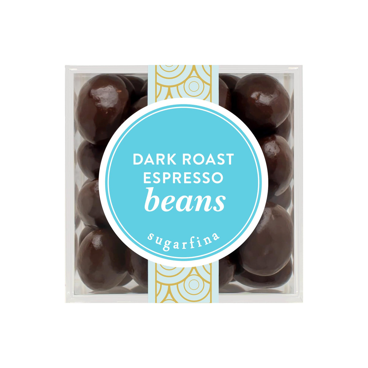 Sugarfina Dark Roast Espresso Beans Small Candy Cube, Chocolate Bites, 2.6 oz, 4 Count