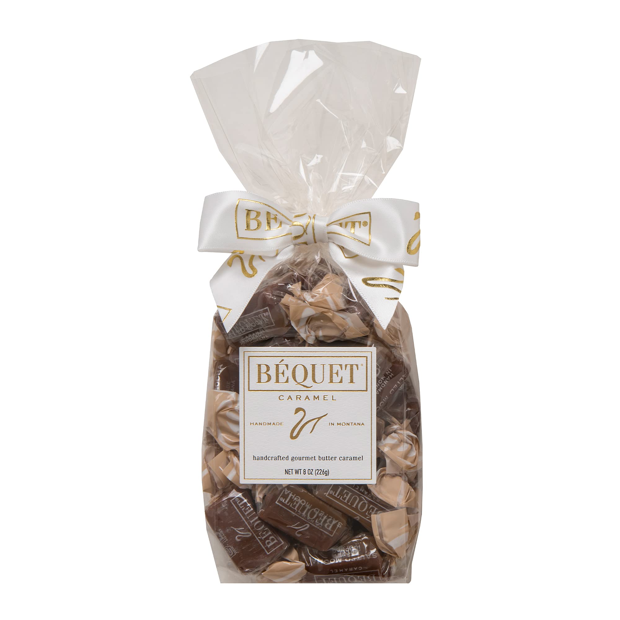Béquet Caramel - Salted Mocha Gourmet Candy - Coffee Candy Individually Wrapped - Gourmet Sea Salt Caramel - Made in Montana - Kosher (Star D)