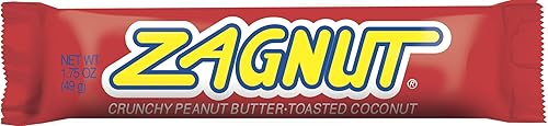Zagnut Candy Bar, Crunchy Peanut Butter-Toasted Coconut, 1.75-Ounce (Pack of 24)