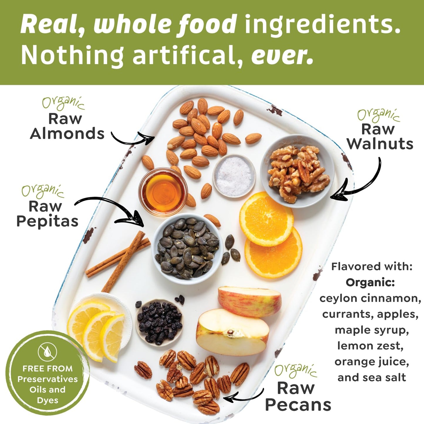 Witzi's Grain Free Granola, Original, 5oz (Pack of 3), Made with Almonds, Apples & Cinnamon, Vegan, Keto, Gluten Free, Healthy Snack