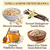 Laura's Gourmet Granola Vanilla Almond Crunch, 2 lb, Gluten-Free Oats, Vegetarian, Dairy & Soy Free Snack, Organic Honey, Almonds & Vanilla, Artisan