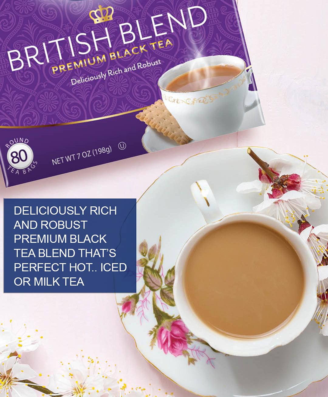 Tetley British Blend Premium Black Tea, Regular, 80 Teabags (Pack of 1)