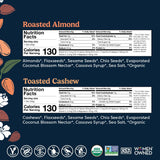 Tosi Almond and Cashew Protein Bars Combo, Plant Based with Nuts, Gluten-Free Crunchy Snacks, Vegan, Organic, Flax & Chia Seeds, Soy-Free, Omega 3s