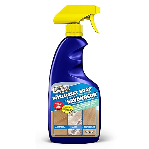 SURF PRO Floor Cleaner Spray for All Surfaces, no rinse ready to use formula, 500 ml, safe for wood vinyl ceramic tile and laminate, Intelligent Soap