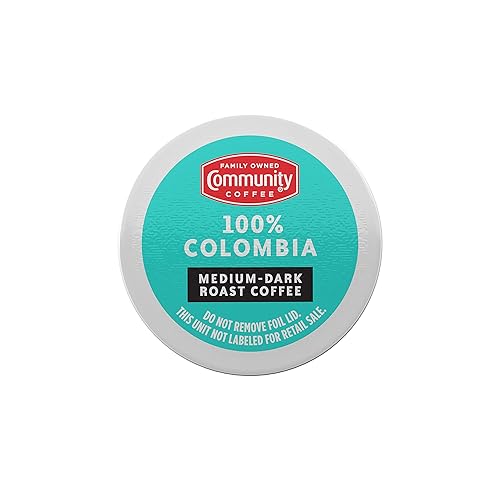 Community Coffee 100% Colombian, 18 Count, Medium-Dark Roast, Single Serve K-Cup Compatible Coffee Pods, Box of 18 Pods