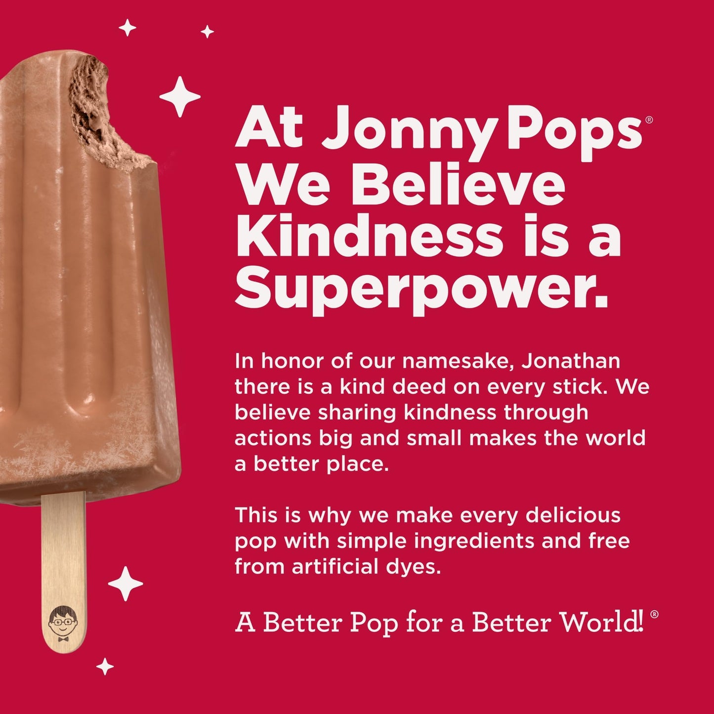 JonnyPops Chocolate Fudge Cream Minis Frozen Pops 6ct