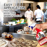 RuggedRed Industrial-Strength Cleaner & Degreaser - Heavy-Duty Kitchen Degreaser Spray for Chefs & Catering, USA-Made, Citrus Scent, 32oz (3 Bottles)