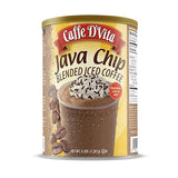 Caffe D'Vita Java Chip Latte Blended Ice Coffee - Java Chip Frappe Mix, Blended Iced Coffee Mix, Gluten Free, Low Fat, No Cholesterol, No Hydrogenated