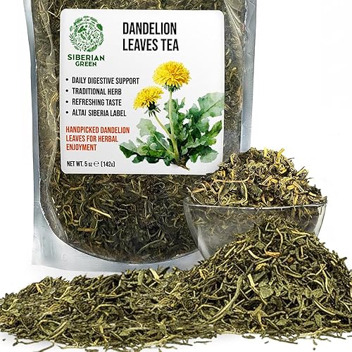 Siberian Green Dandelion Leaves Tea 142g (5 oz) Gently Dried Clean Caffeine-Free Botanical Taraxacum officinale