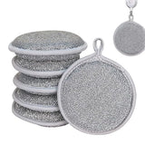 Non Scratch Wire Dishcloth - Multipurpose Wire Hangable Dishwashing Rags Scrub Scratch Sponges for Wet and Dry, Reusable Metal Scrubbing Pads Sponge