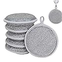 Non Scratch Wire Dishcloth - Multipurpose Wire Hangable Dishwashing Rags Scrub Scratch Sponges for Wet and Dry, Reusable Metal Scrubbing Pads Sponge