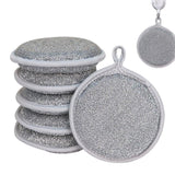 Non Scratch Wire Dishcloth - Multipurpose Wire Hangable Dishwashing Rags Scrub Scratch Sponges for Wet and Dry, Reusable Metal Scrubbing Pads Sponge