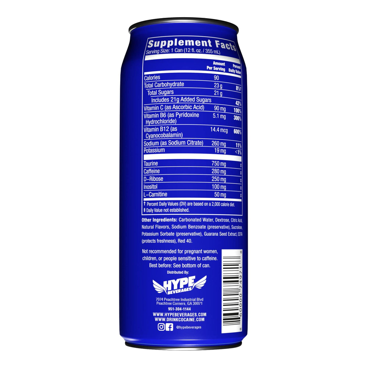 Cocaine Energy Drinks 12 ounce cans 12 packs (Original)