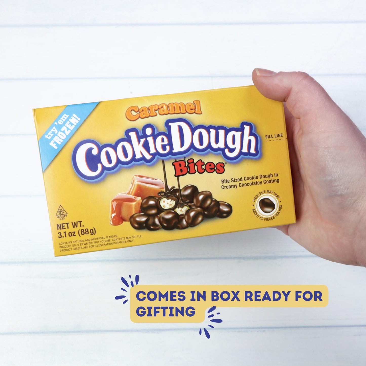 Chocolate Caramel Cookie Dough Bites, Ice Cream Toppers and Movie Theater Candy 3.1 Ounces (Pack of 3)