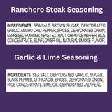 Spanglsh Asadro Seasoning Variety Pack, Garlic & Lime Seasoning 10 oz and Ranchero Steak Seasoning 8.1 oz, + Bonus Taste Valley Gift
