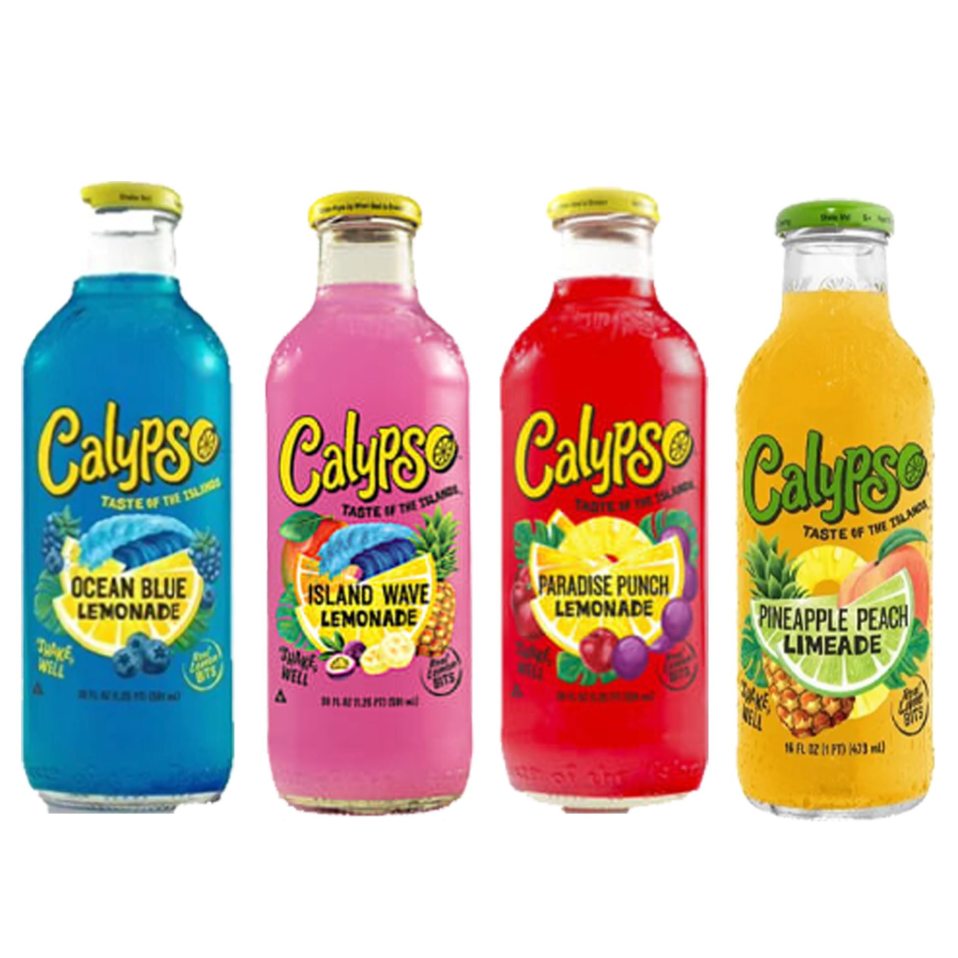 BeeQ Box - (Pack of 8) Variety Calypso Lemonade , 8 Differnt Flavors : Original Lemonade , Island Wave , Paradise Punch , Ocean Blue , Southern Peach