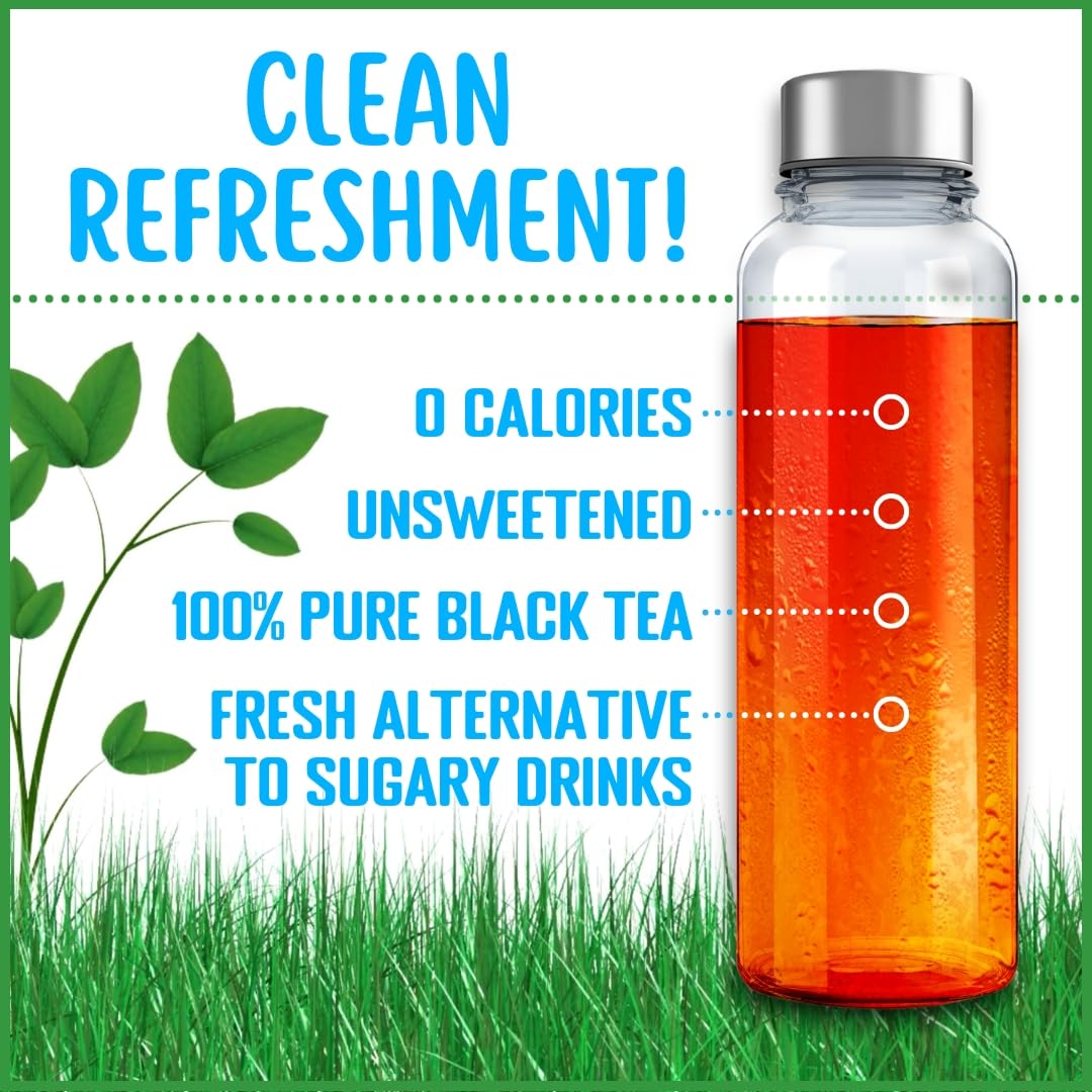 Unbrewed Planet Instant Iced Tea - 100% Pure Black Tea - 30 Single Serve Stick Packs - Unsweetened - Vegan - Gluten Free - On-the-Go for Travel, Work