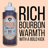 Croix Valley Spicy Bourbon BBQ Sauce - 3 Pack (11 oz Plastic Bottles) - Rich Bourbon Warmth with Bold Heat - Gluten-Free, No MSG, No High Fructose