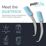 Reusable Microfiber Duster & Crevice Cleaning Brush | Versatile Cleaning Tools for Blinds, Window Tracks, Shutters, Baseboards, Kitchen Gaps |