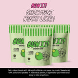 Blow It - Caffeinated Xylitol Gum - Intensified Energy and Focus Boost Effect - Green Coffee Bean Infused Sugar Free Gum - Zapple Flavor - 3-Pack (30