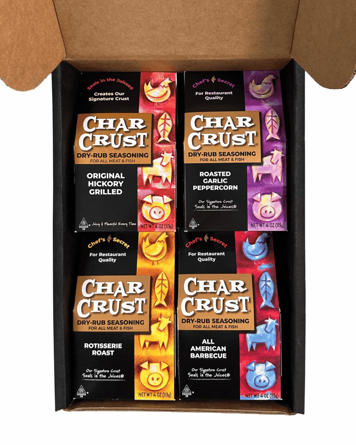 Char Crust Dry-Rub Seasonings Best of the Best Gift Set | Grilling and BBQ Rubs | Perfect for Steak, Chicken, Burgers, Fish Seasoning | Holiday Gifts