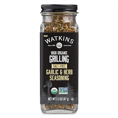Watkins Salt-Free Organic Garlic & Herb Seasoning, 2.3 oz, 1-Pack