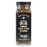 Watkins Salt-Free Organic Garlic & Herb Seasoning, 2.3 oz, 1-Pack