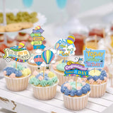 40Pcs Oh The Places You Go Decorations Oh The Places You Go Cupcake Topper Kindergarten Graduation Cupcake Decorations Graduation Decorations for Baby