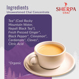 Sherpa Chai Traditional Chai Tea Concentrate - Hand Crafted Black Tea Concentrate with Traditional Non-GMO Ingredients - Authentic Chai Recipe Brewed