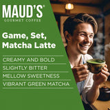 Maud's Instant Matcha Latte Mix, Flavored Drink Mix 10 Servings, 100% Gourmet Blended Tea Leaves, Hot Or Iced Matcha Latte - Just Add Water