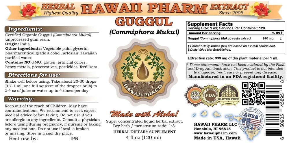 Guggul (Commiphora Mukul) Liquid Extract 2x4 Oz