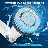 Electric Spin Scrubber, Bathroom Cleaner, Power Shower Cleaning Brush with Extendable Handle & 4 Brush Heads, Shower Scrubber for Bathtub Tile Grout