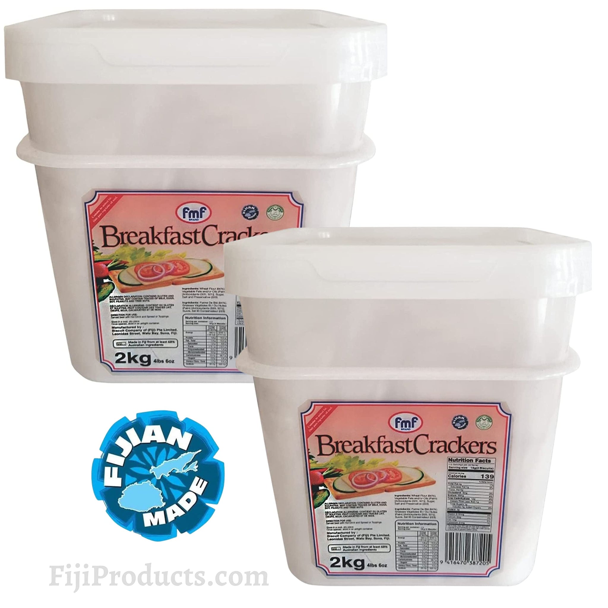 FIJI fmf - Breakfast Crackers (Pack Of 2 x 2 kg/Deal) Simply...Delicious! FijiProducts.com