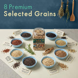 Golden Crown Wild Rice Blend - 8-in-1 Multigrain Blend w/Red, Black Barley, Bamboo, Wild Rice Mix & More - GMO-Free - Perfect for Bowls, Pilafs, Soups, Stir-Fries & Meal Prep, 32 oz (2 lb)