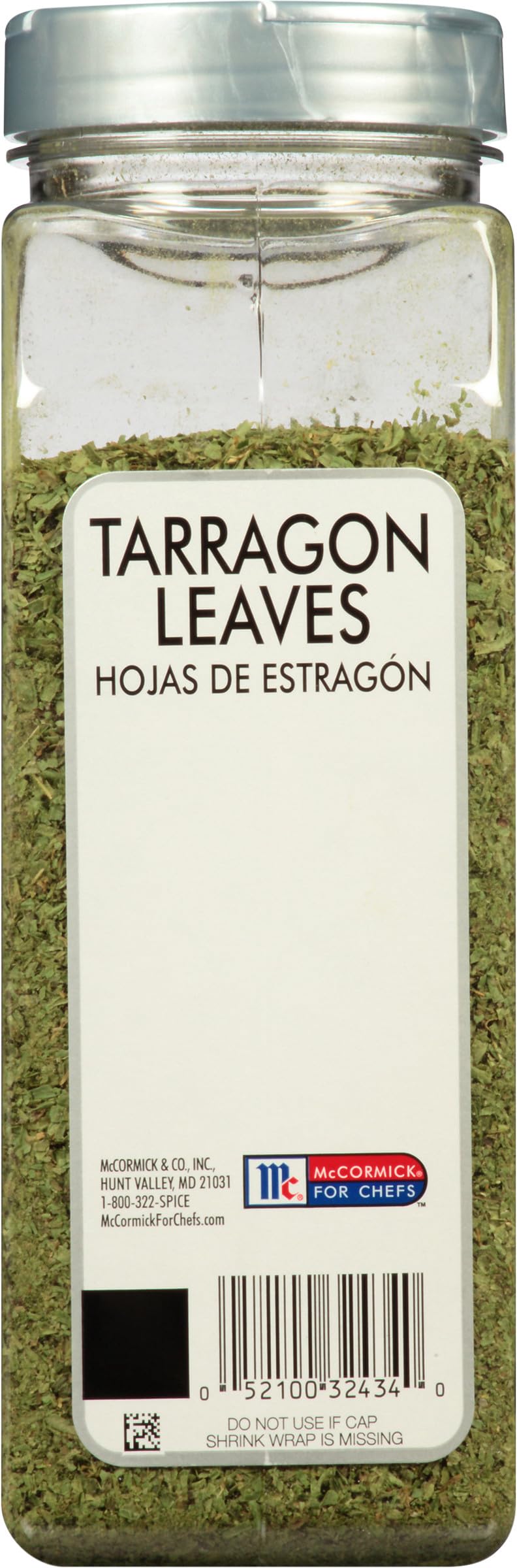 McCormick Culinary Dried Tarragon Leaves, 3.5 oz - One 3.5 Ounce Container of Tarragon Herb, Perfect in Sauces, Salads, Dressings, Meat Marinades