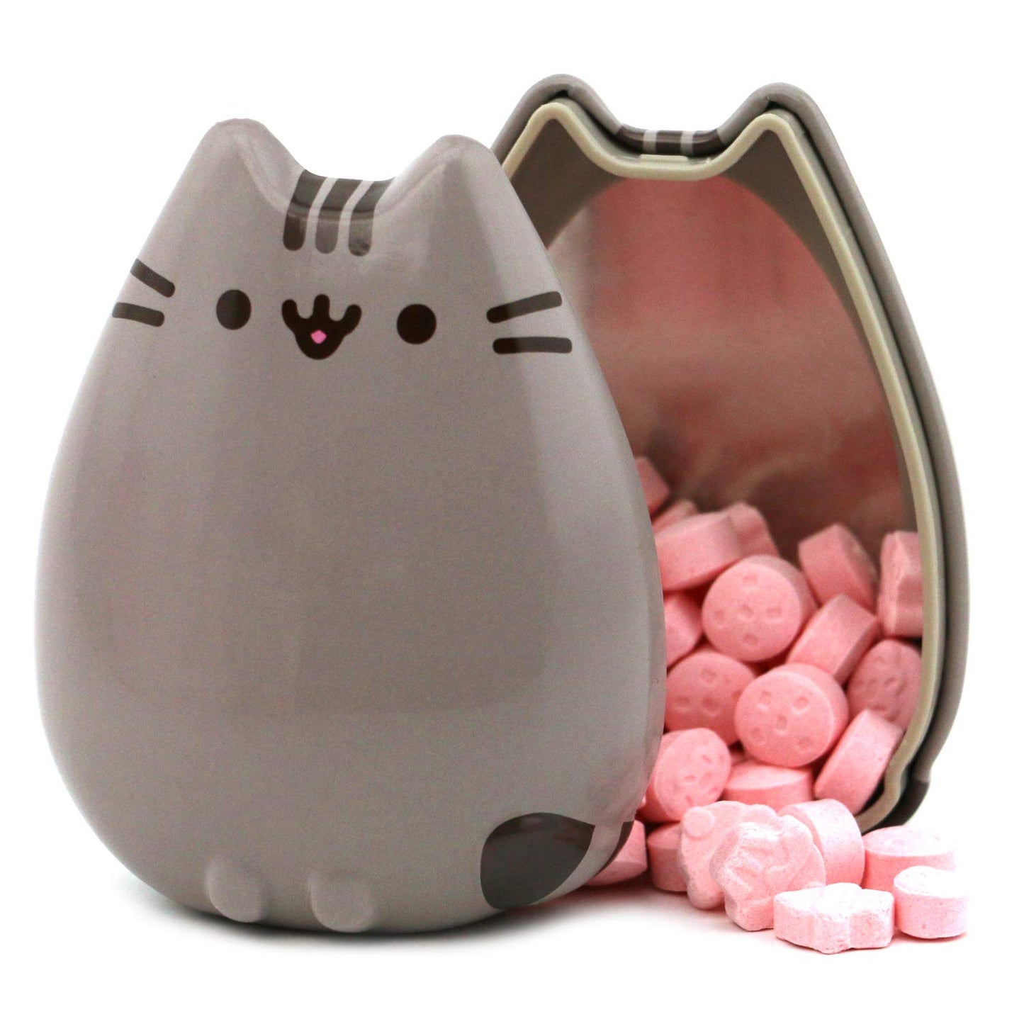 Pusheen Tin Candy (2 Pack) Sweet Strawberry Flavor Gift Stuffer with 2 GosuToys Stickers