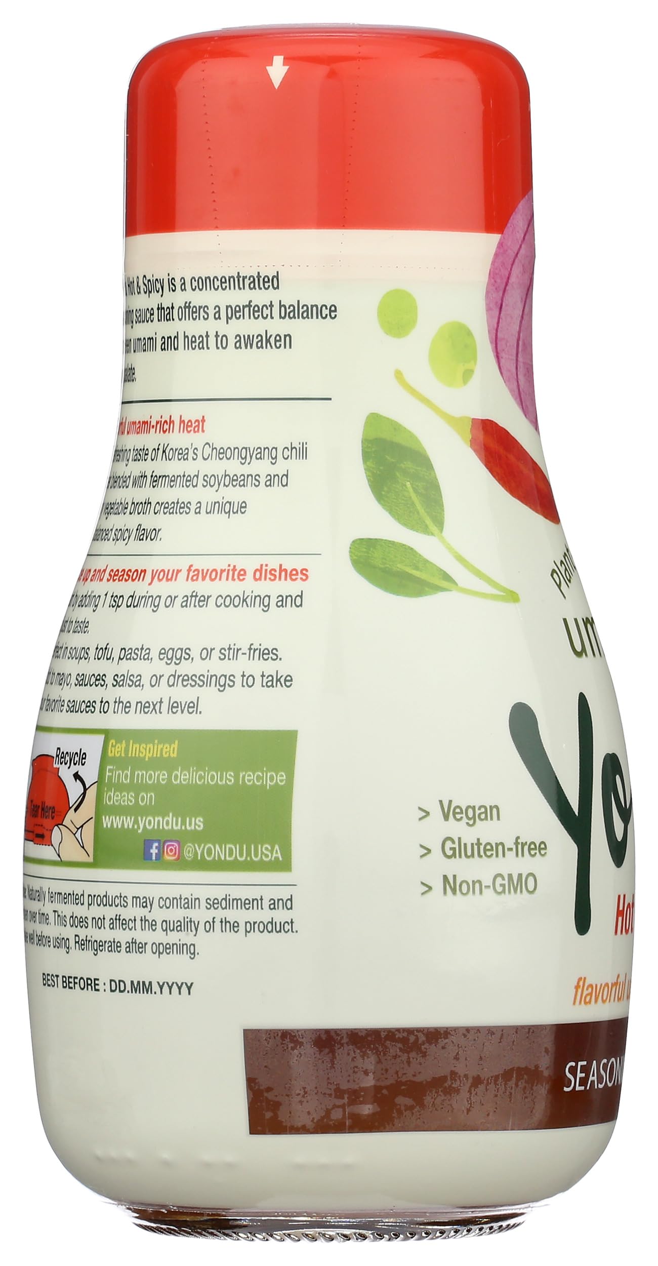 Sempio Plant-Based Umami Yondu Hot & Spicy Veggie Seasoning Sauce, Vegan Friendly, Gluten Free & Non-GMO, 9.3 Fluid Ounce (Pack of 6)