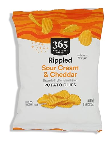 365 by Whole Foods Market, Chip Potato Rippled Cheddar Sour Cream Single, 1.5 Ounce