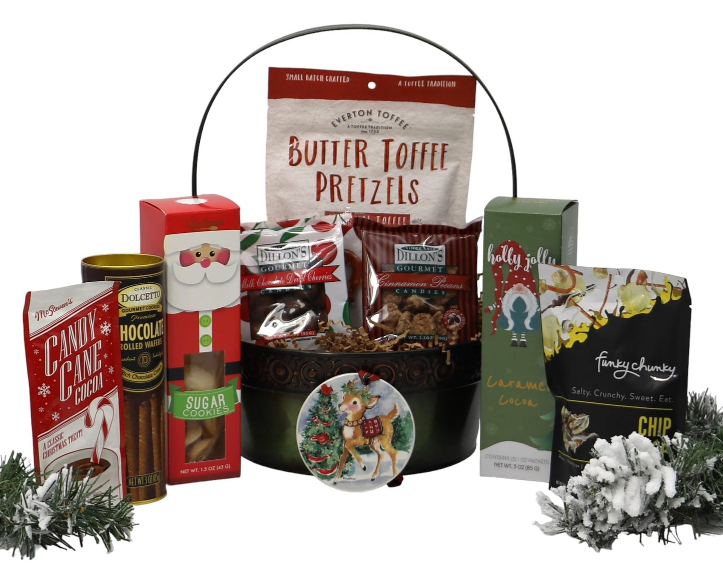 Gift Basket Village: A Family Christmas Delight - Pretzels, Cocoa, Candied Nuts, Cookies & More