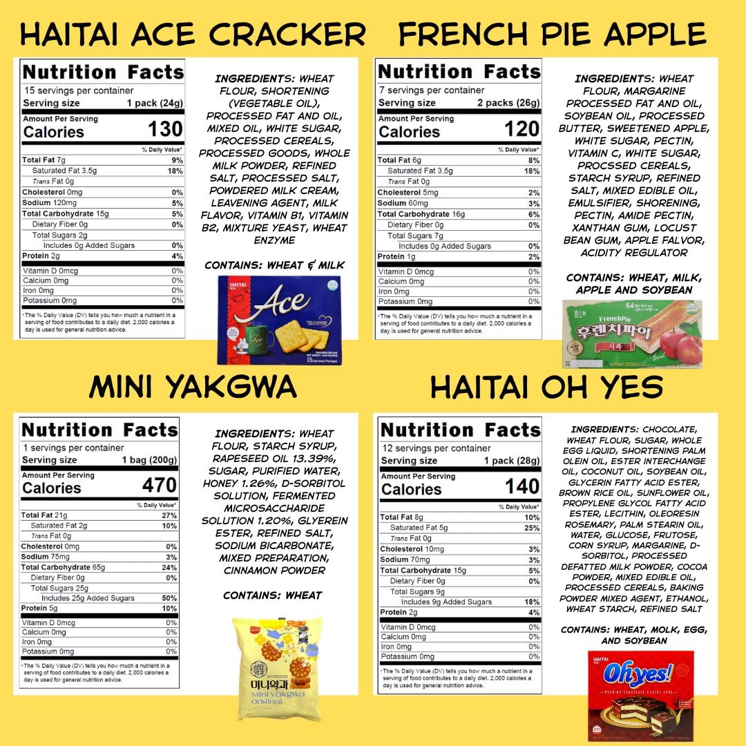 KOREAN Premium Snack Assortment Box_7 Full Size Boxes, including total of 138 individually wrapped snacks_Sweet & Savory cookies, treats, gift sampler