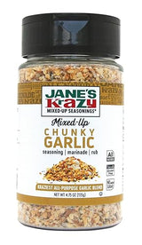 Jane's Krazy Chunky Mixed-Up Garlic Seasoning, 4.75 Ounce