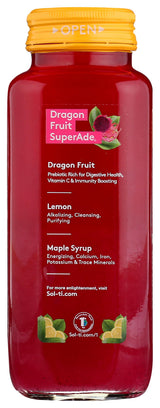 SOL TI Organic Dragon Fruit SuperAde Drink, 14.9 FZ