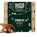 Toasted S'mores Bar Winter Mint Artisan S'mores Kit, Contains Dark Mint Chocolate Squares, Spiced Graham Crackers, and Vanilla Marshmallows, Pack of 4