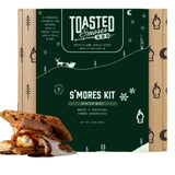 Toasted S'mores Bar Winter Mint Artisan S'mores Kit, Contains Dark Mint Chocolate Squares, Spiced Graham Crackers, and Vanilla Marshmallows, Pack of 4