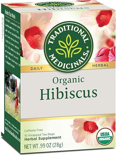 Herb Tea, 100% Organic, Hibiscus, 16 Bag (Pack of 6) (Value Bulk Multi-Pack)