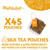 Mighty Leaf Organic Tea, Mint Melange, 15-Count Whole Leaf Pouches 1.32 Oz (Pack of 3)