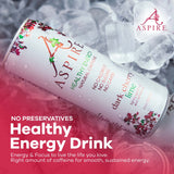 Aspire Dark Cherry Lime, Healthy Energy Drink, Natural Caffeine from Green Tea, Keto-Friendly, Sugar-Free, Zero Calories, 12 fl oz Cans (Pack of 24)