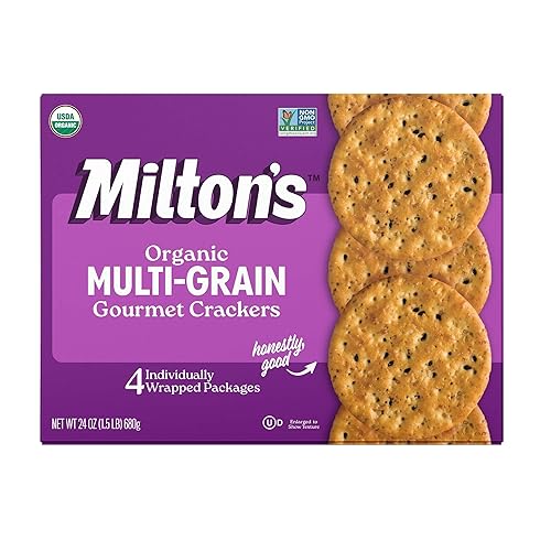 Milton's Organic Crackers, Multi-Grain - Certified Organic, Non-GMO Project Verified, Kosher, Made With 4 Whole Grains & 3 Seeds, Great