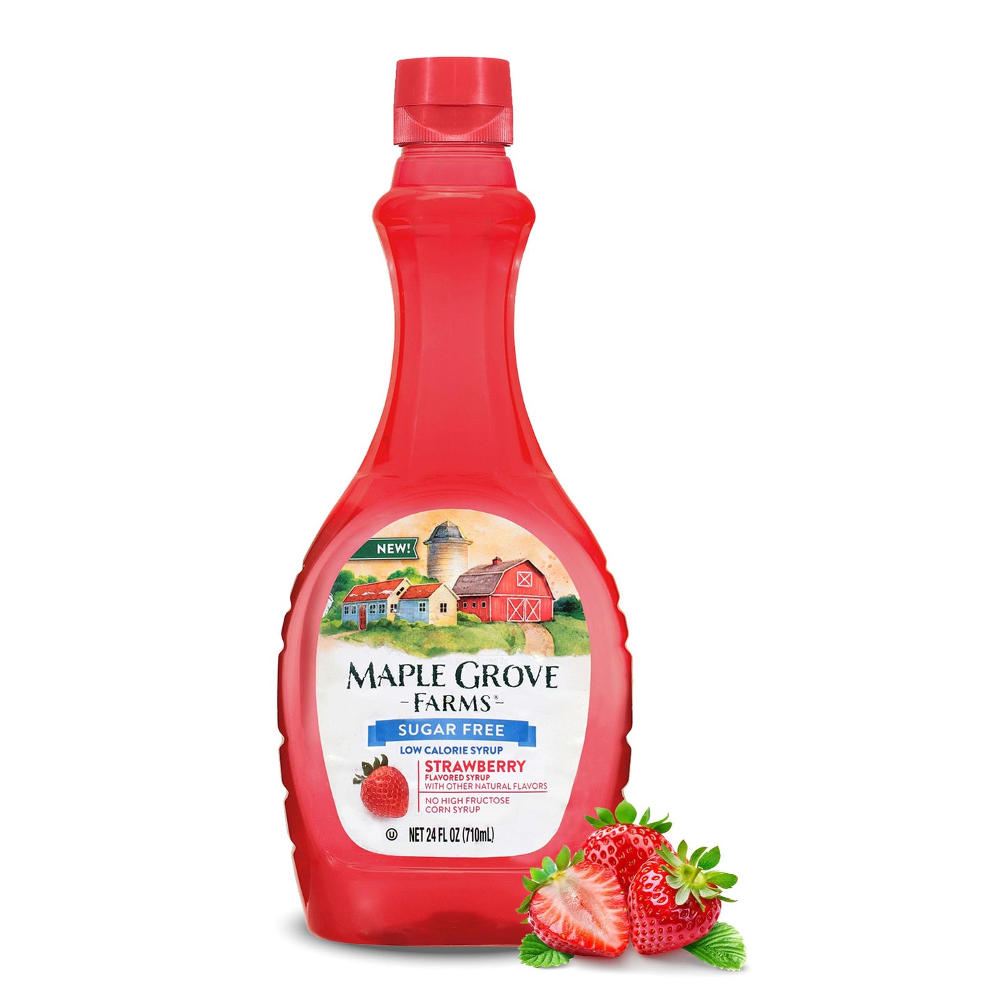 Maple Grove Farms Sugar-Free Strawberry-Flavored Pancake Syrup, 24 Ounce
