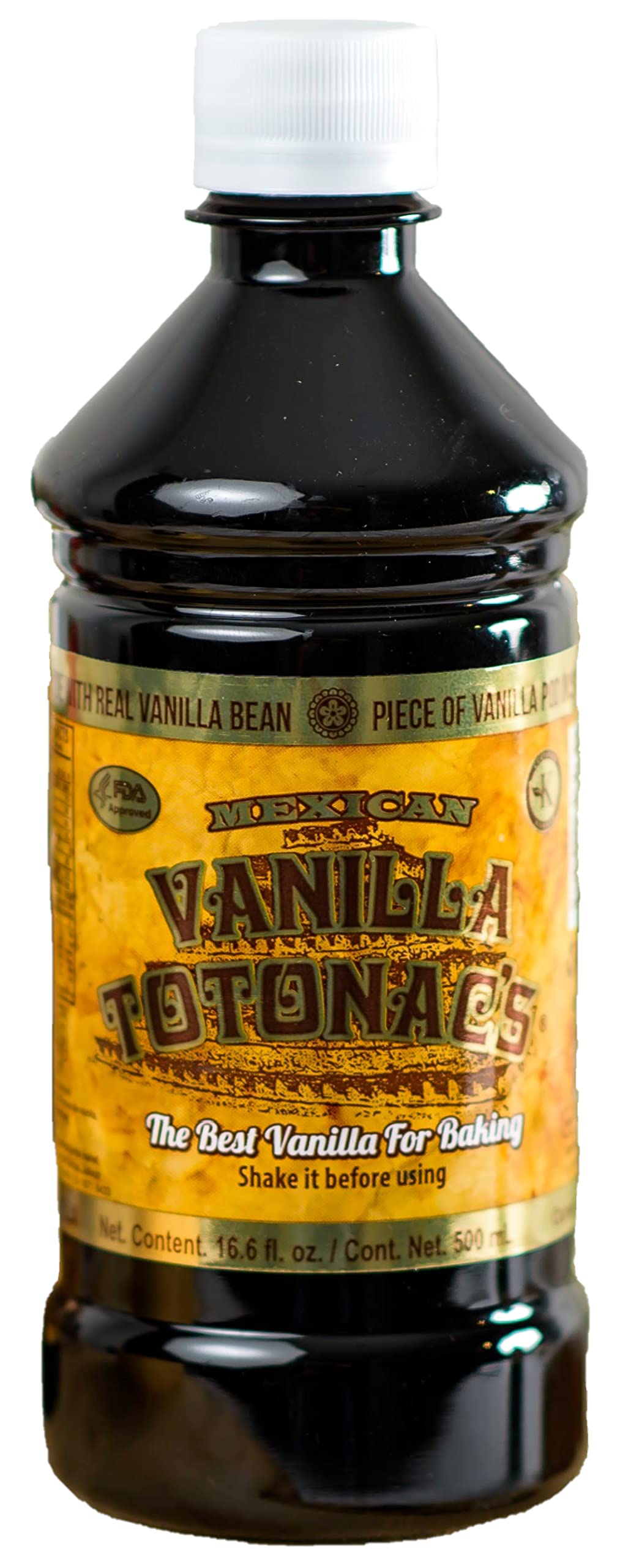 Mexican Vanilla Totonac’s - 16.6 Oz (500 mL) Bottle - Pure Vanilla Extract